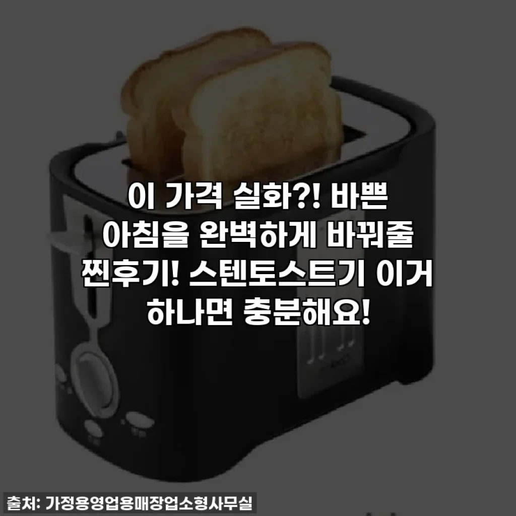 이 가격 실화?! 바쁜 아침을 완벽하게 바꿔줄 찐후기! 스텐토스트기 이거 하나면 충분해요!