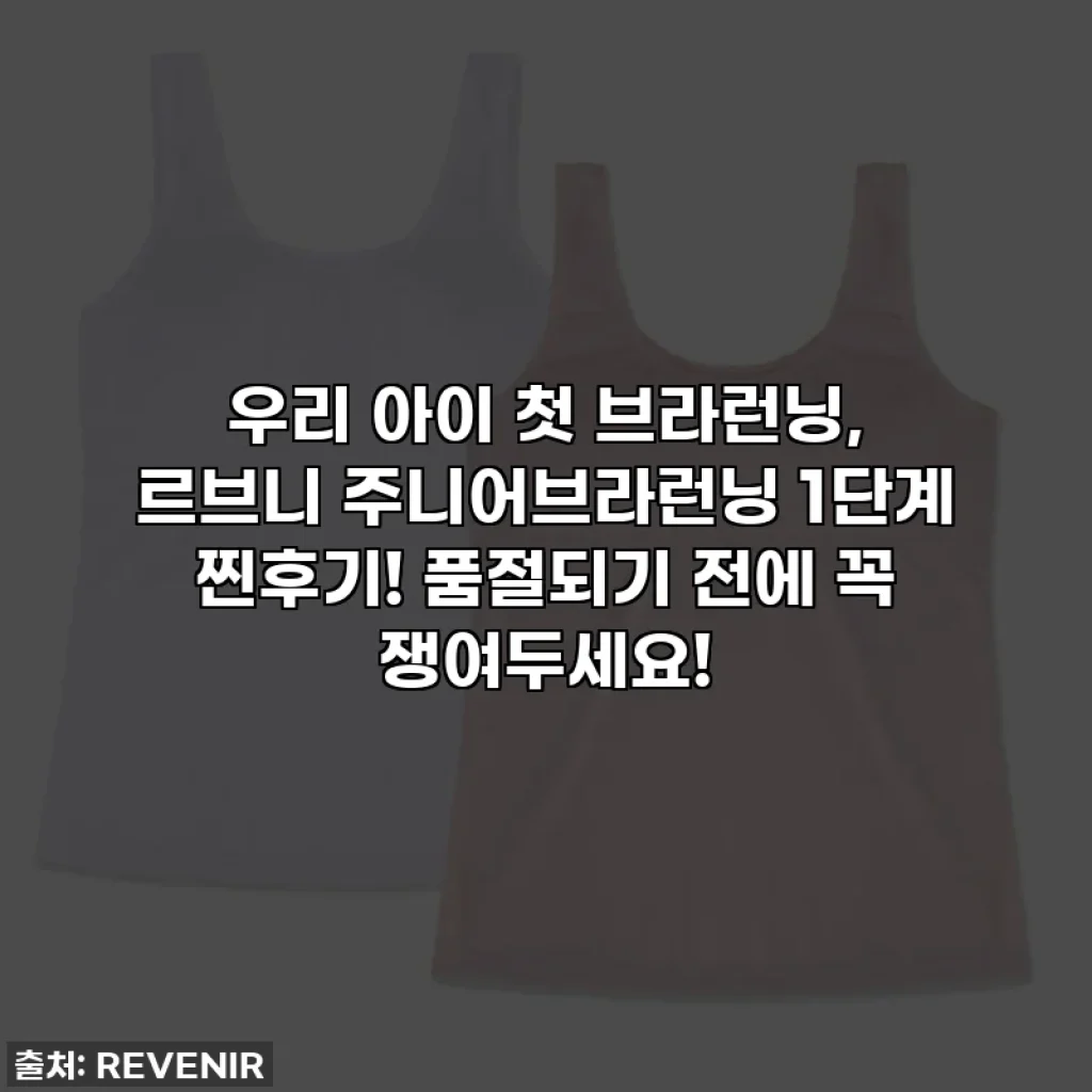 우리 아이 첫 브라런닝, 르브니 주니어브라런닝 1단계 찐후기! 품절되기 전에 꼭 쟁여두세요!