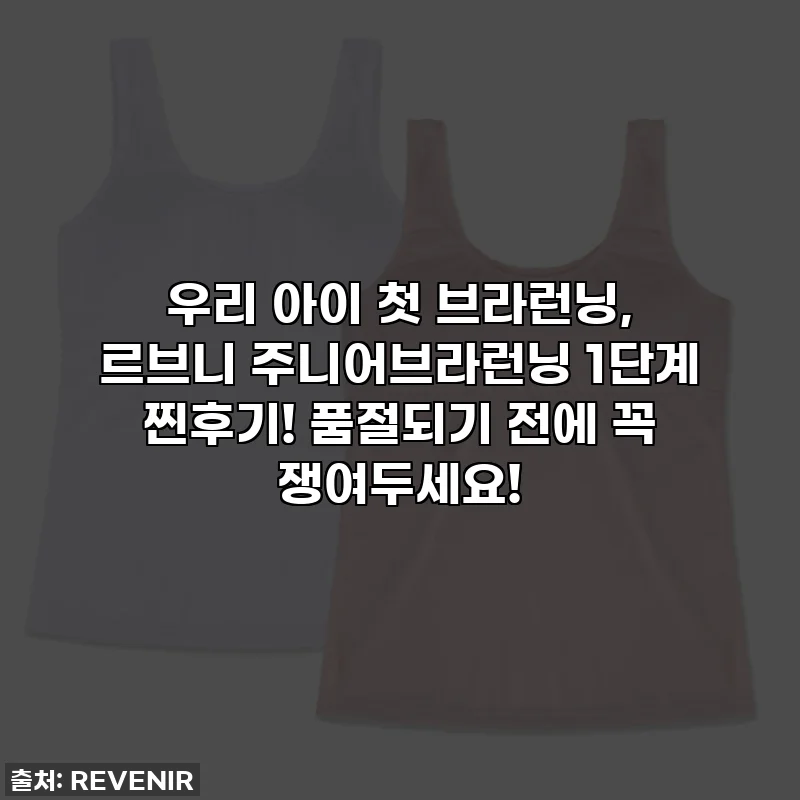 우리 아이 첫 브라런닝, 르브니 주니어브라런닝 1단계 찐후기! 품절되기 전에 꼭 쟁여두세요!