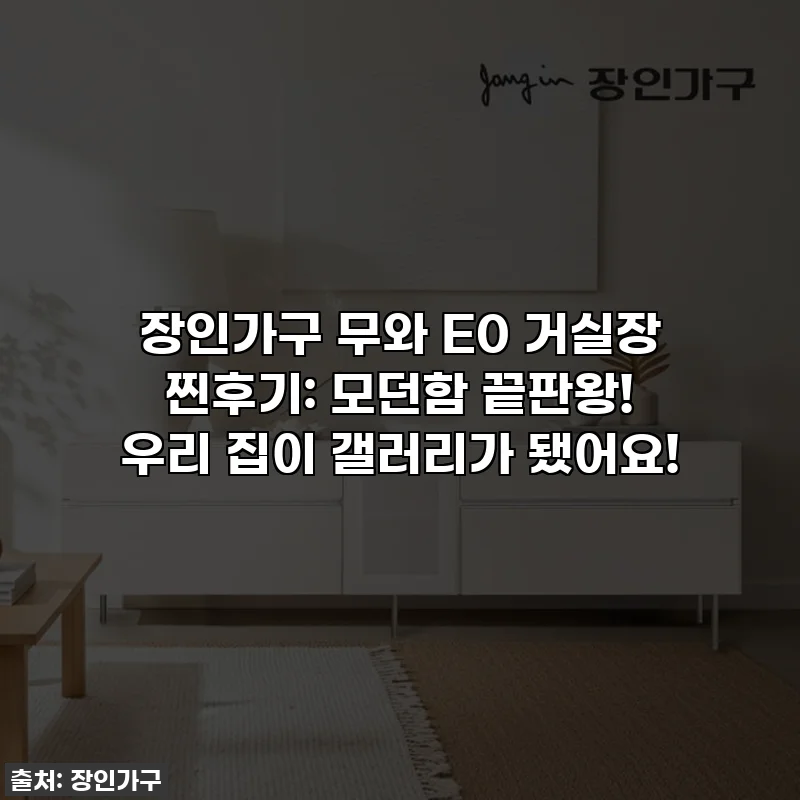 장인가구 무와 E0 거실장 찐후기: 모던함 끝판왕! 우리 집이 갤러리가 됐어요!