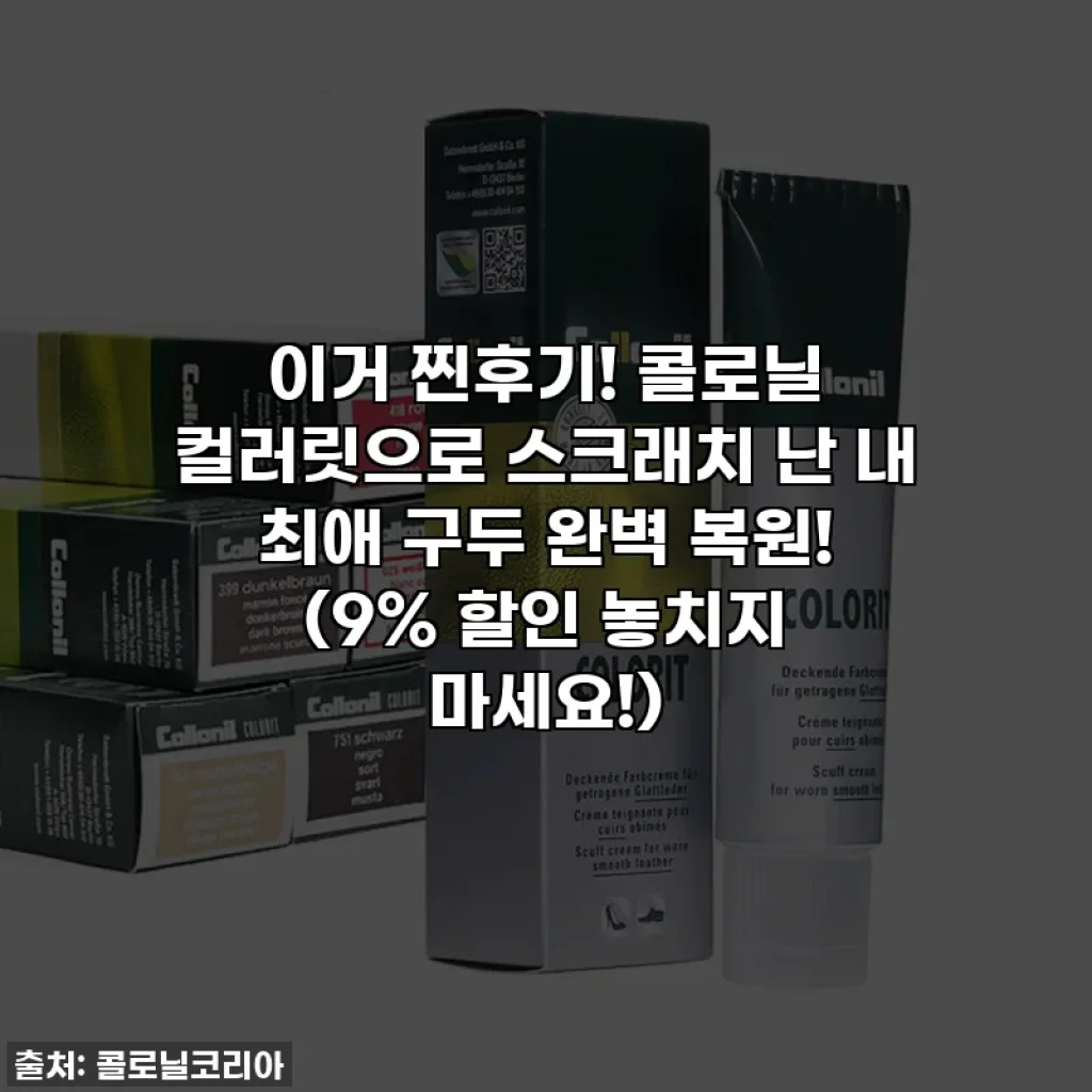 이거 찐후기! 콜로닐 컬러릿으로 스크래치 난 내 최애 구두 완벽 복원! (9% 할인 놓치지 마세요!)