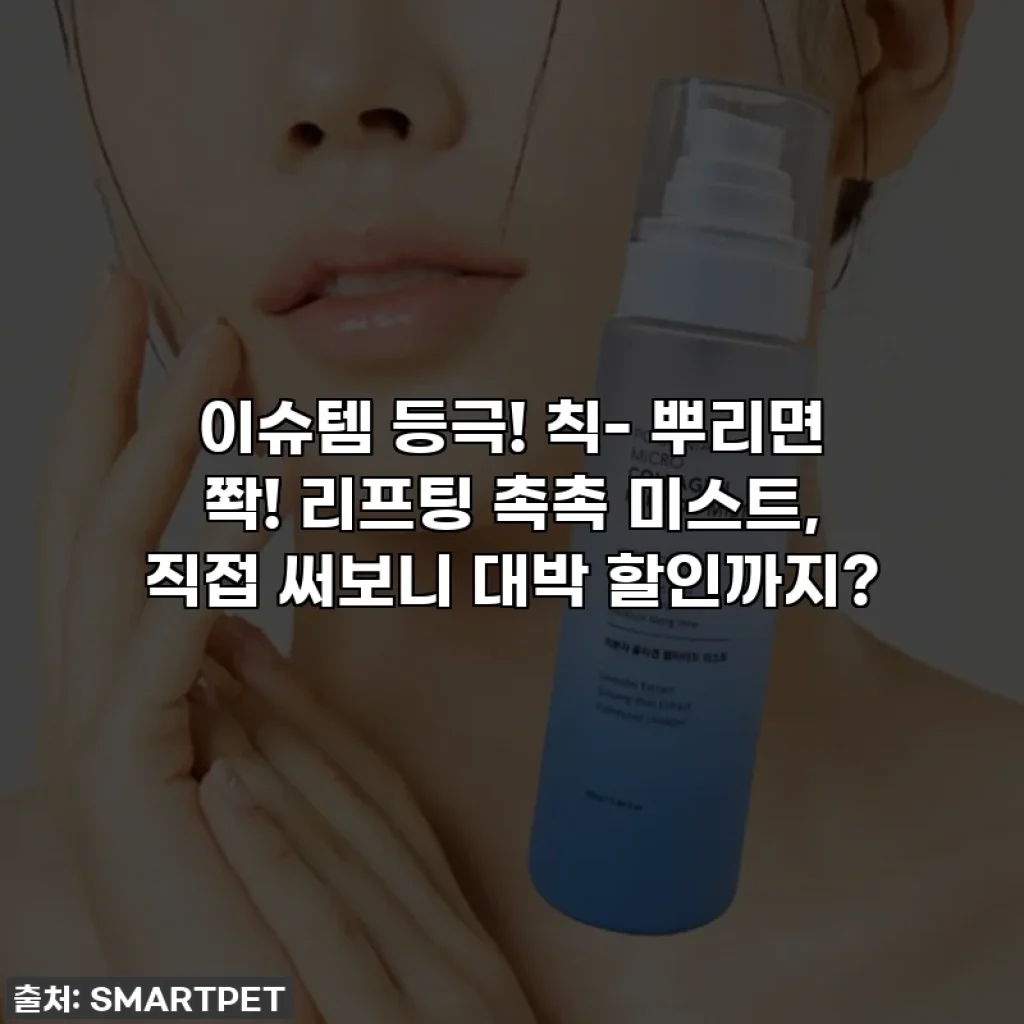 이슈템 등극! 칙- 뿌리면 쫙! 리프팅 촉촉 미스트, 직접 써보니 대박 할인까지?