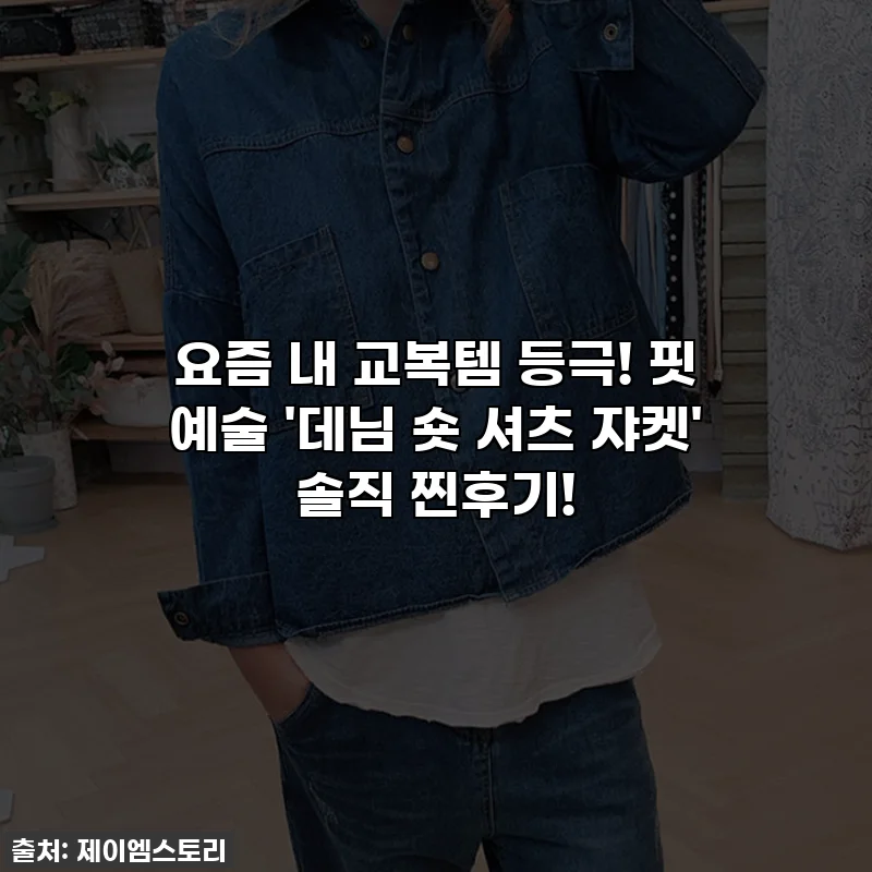 요즘 내 교복템 등극! 핏 예술 '데님 숏 셔츠 쟈켓' 솔직 찐후기!