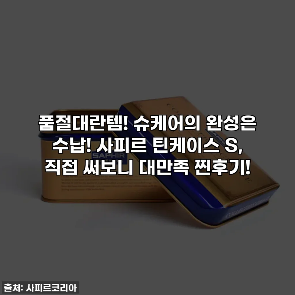 품절대란템! 슈케어의 완성은 수납! 사피르 틴케이스 S, 직접 써보니 대만족 찐후기!