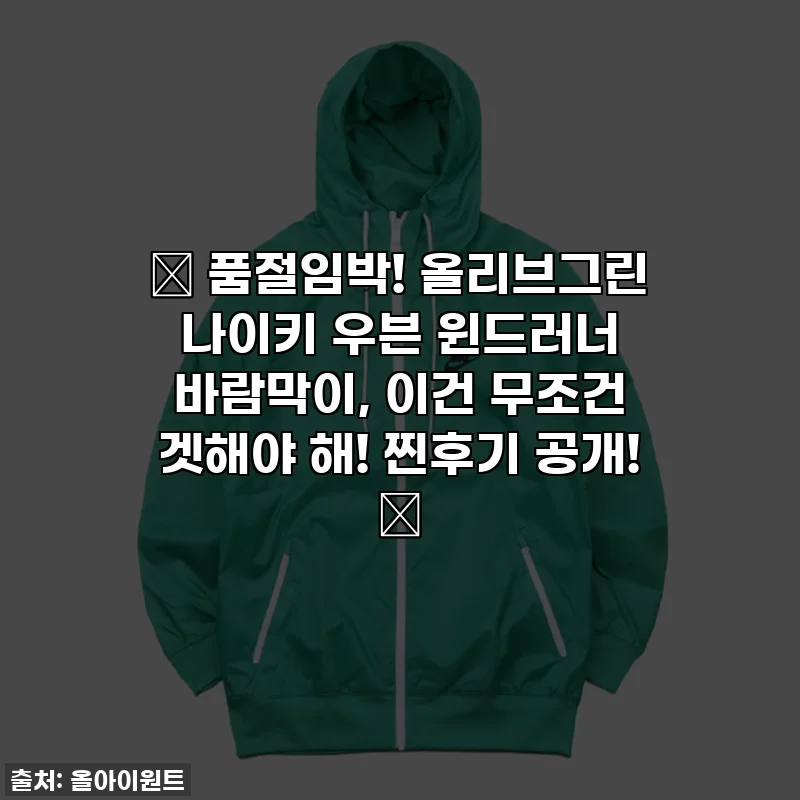 ✨ 품절임박! 올리브그린 나이키 우븐 윈드러너 바람막이, 이건 무조건 겟해야 해! 찐후기 공개! ✨