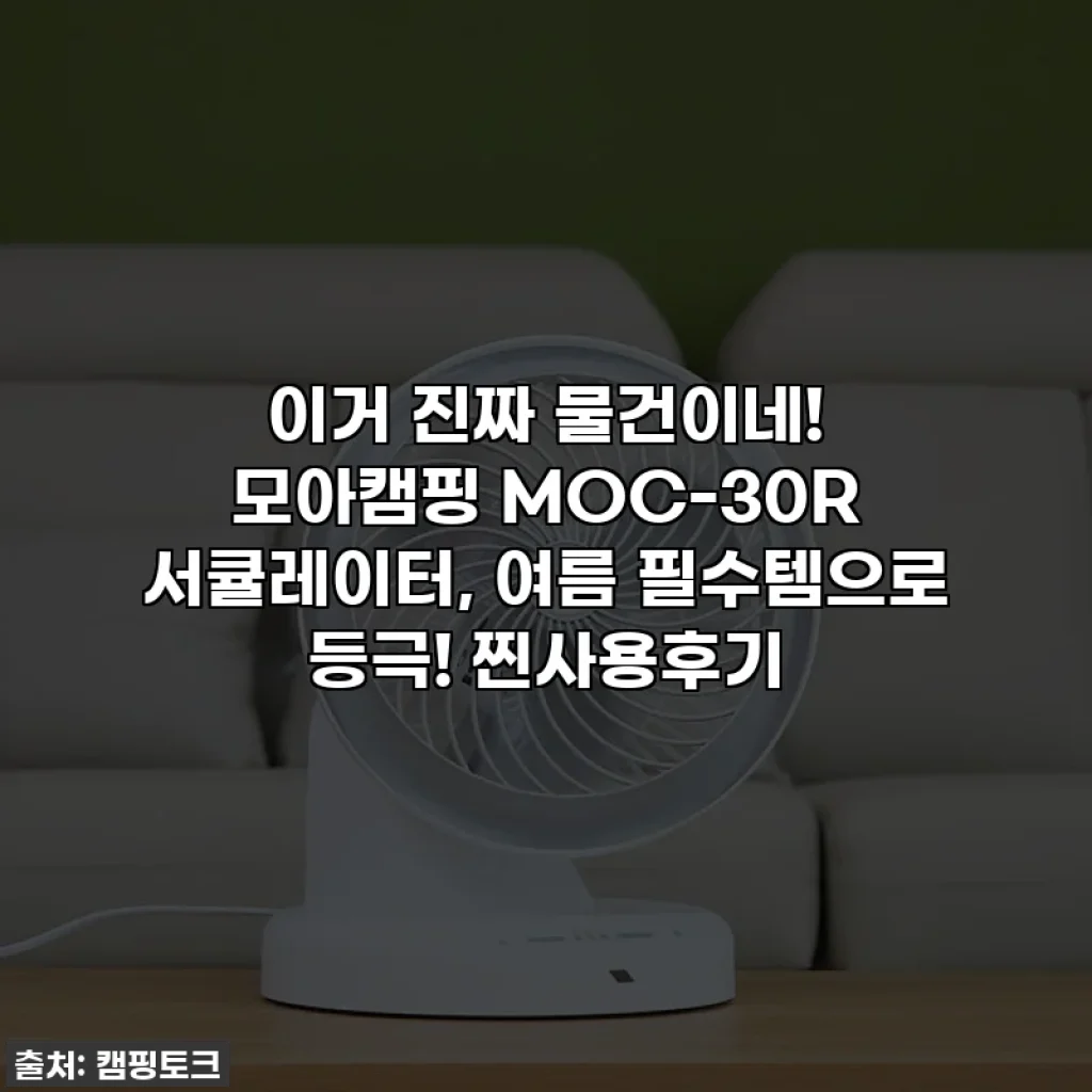 이거 진짜 물건이네! 모아캠핑 MOC-30R 서큘레이터, 여름 필수템으로 등극! 찐사용후기