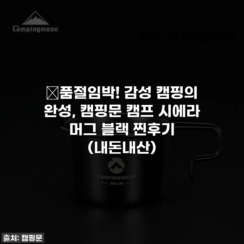 🔥품절임박! 감성 캠핑의 완성, 캠핑문 캠프 시에라 머그 블랙 찐후기 (내돈내산)
