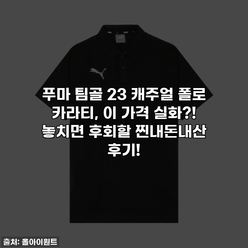 푸마 팀골 23 캐주얼 폴로 카라티, 이 가격 실화?! 놓치면 후회할 찐내돈내산 후기!