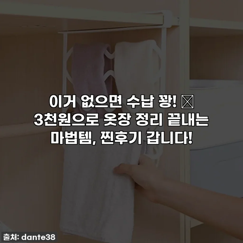 이거 없으면 수납 꽝! 🤯 3천원으로 옷장 정리 끝내는 마법템, 찐후기 갑니다!
