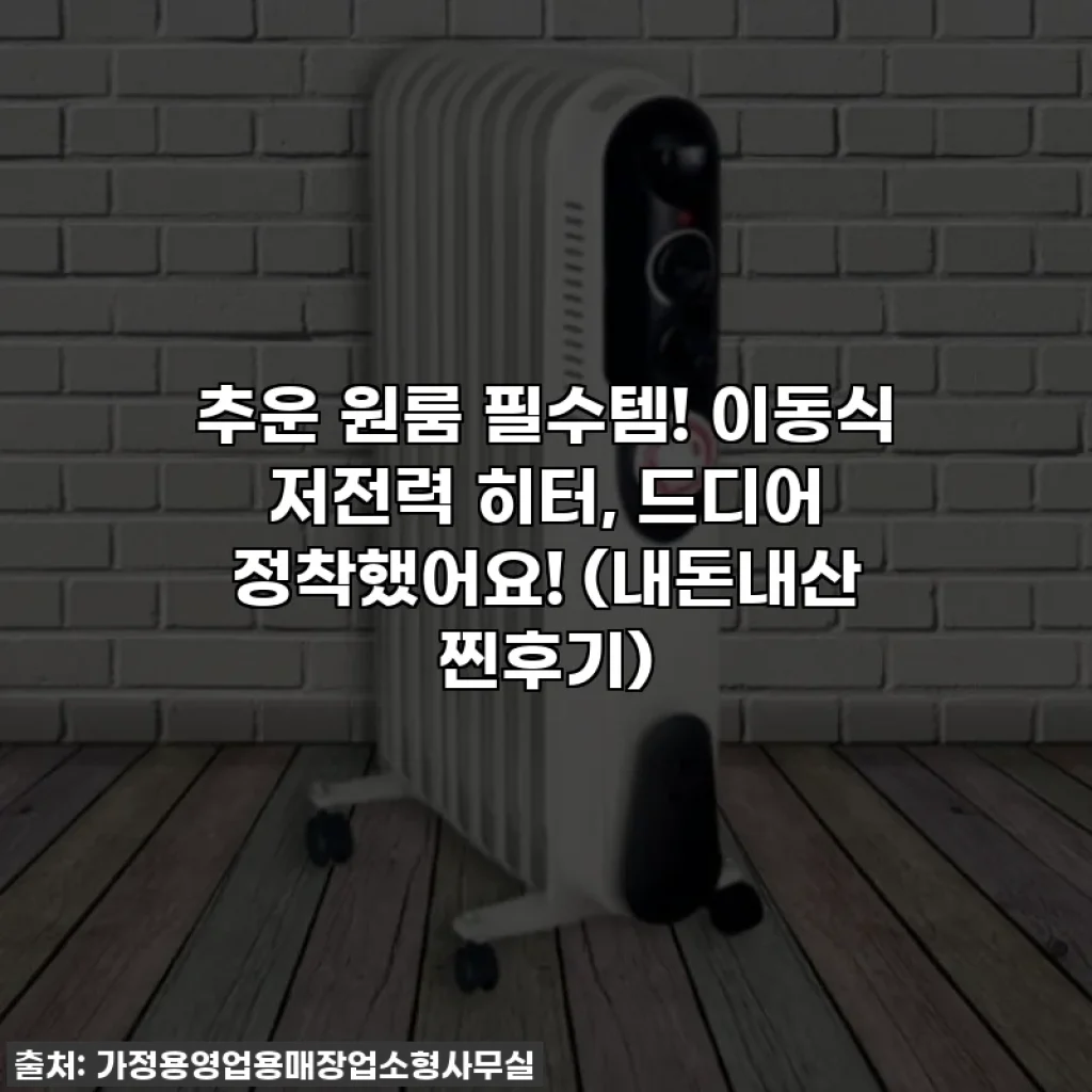 추운 원룸 필수템! 이동식 저전력 히터, 드디어 정착했어요! (내돈내산 찐후기)