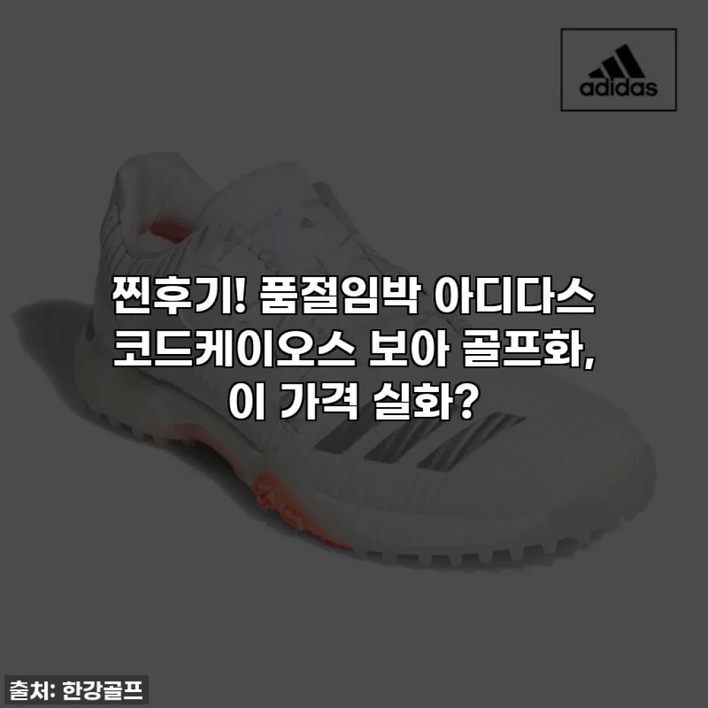 찐후기! 품절임박 아디다스 코드케이오스 보아 골프화, 이 가격 실화?
