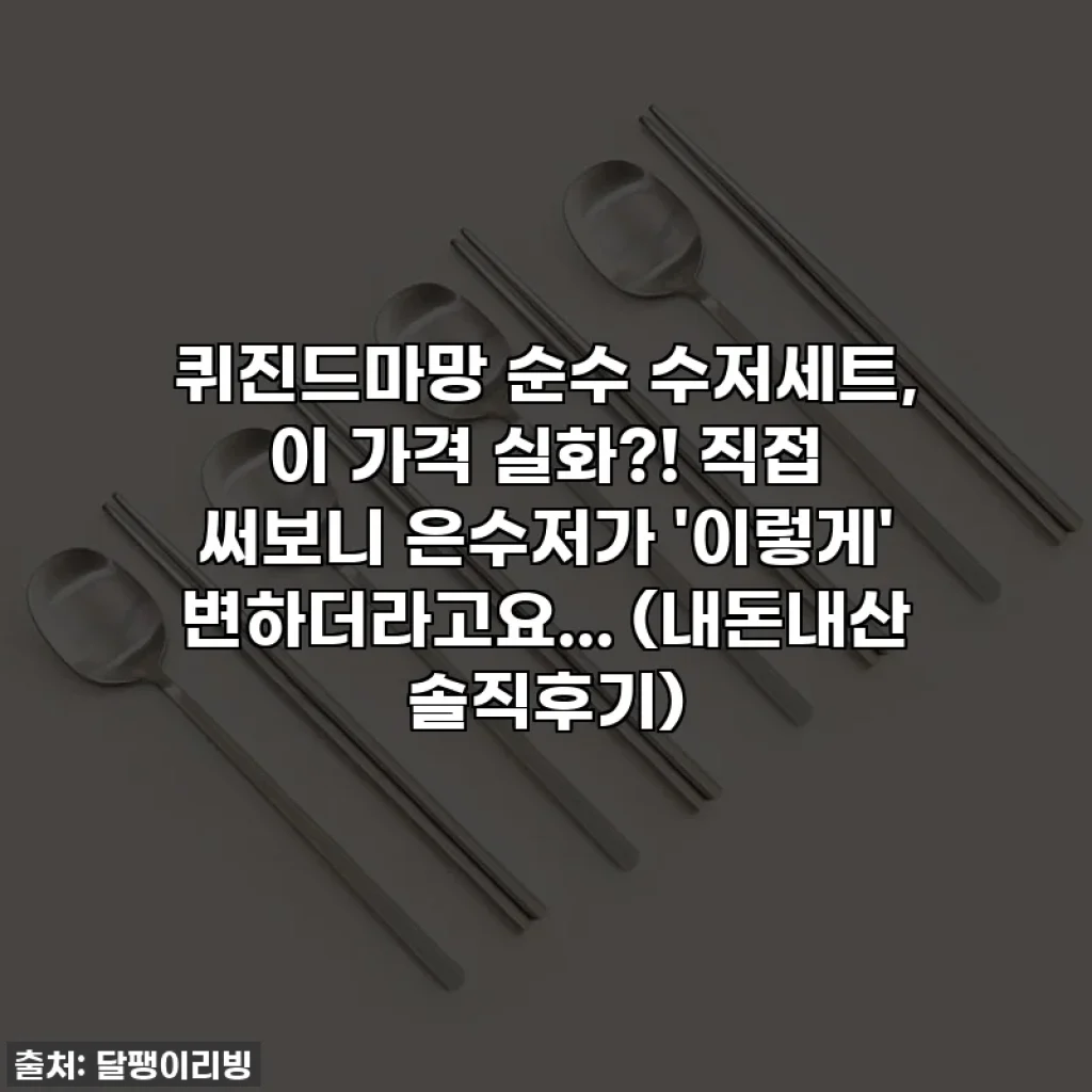 퀴진드마망 순수 수저세트, 이 가격 실화?! 직접 써보니 은수저가 '이렇게' 변하더라고요... (내돈내산 솔직후기)