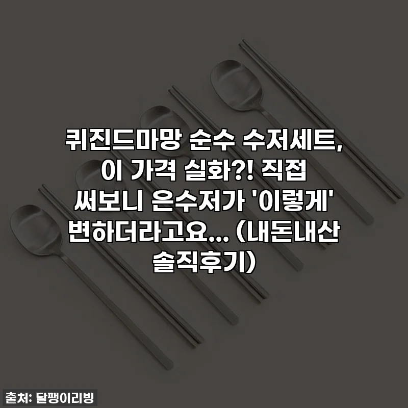퀴진드마망 순수 수저세트, 이 가격 실화?! 직접 써보니 은수저가 '이렇게' 변하더라고요... (내돈내산 솔직후기)
