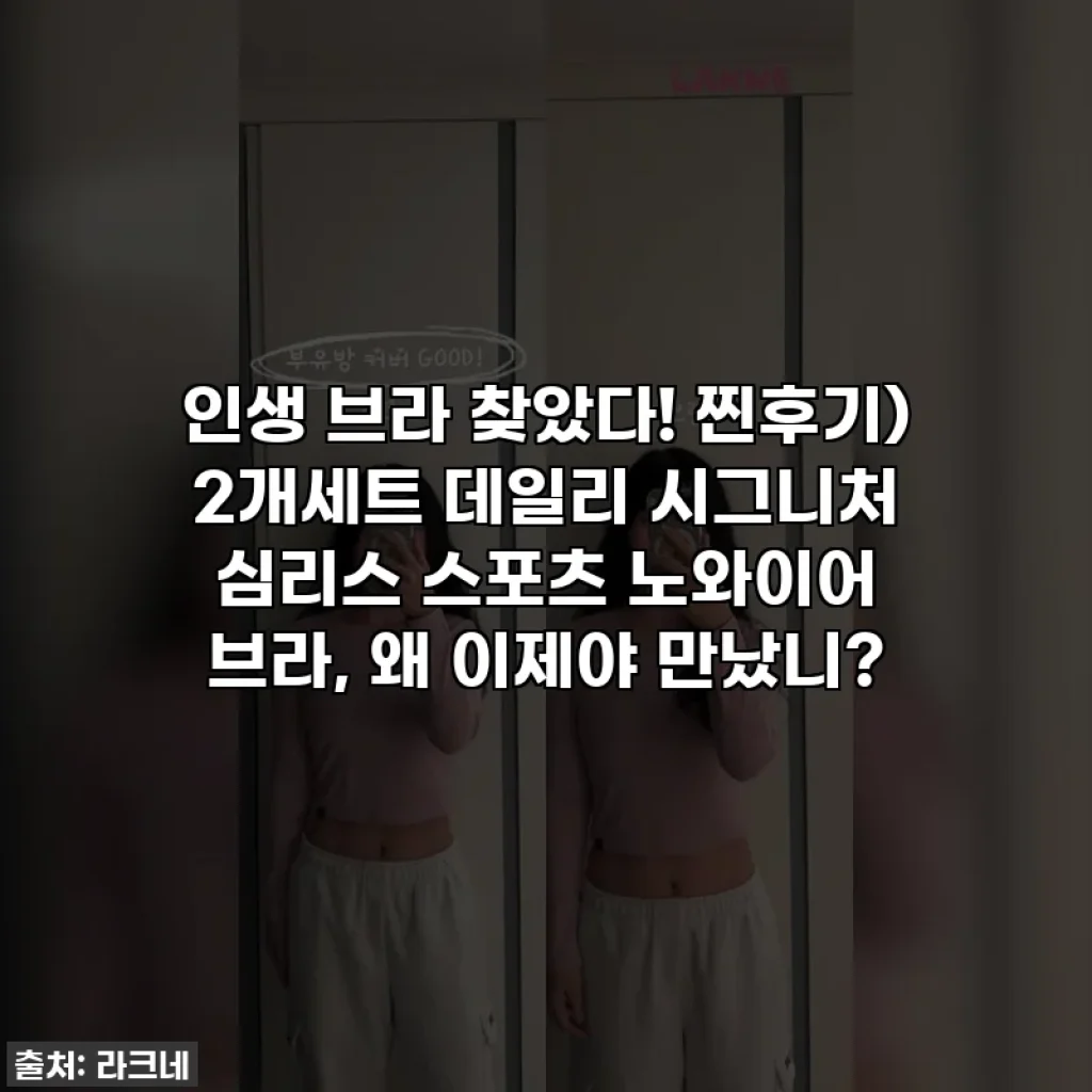 인생 브라 찾았다! 찐후기) 2개세트 데일리 시그니처 심리스 스포츠 노와이어 브라, 왜 이제야 만났니?