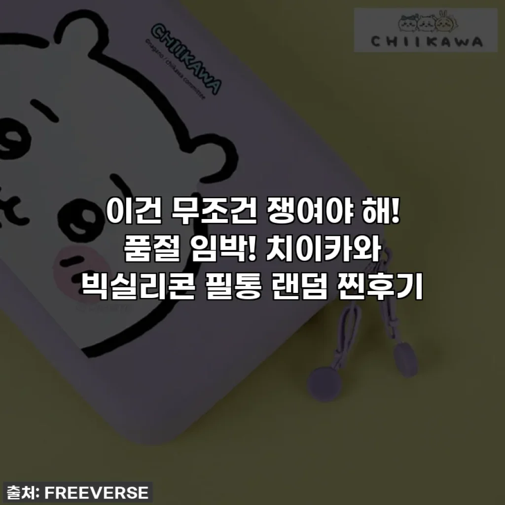 이건 무조건 쟁여야 해! 품절 임박! 치이카와 빅실리콘 필통 랜덤 찐후기