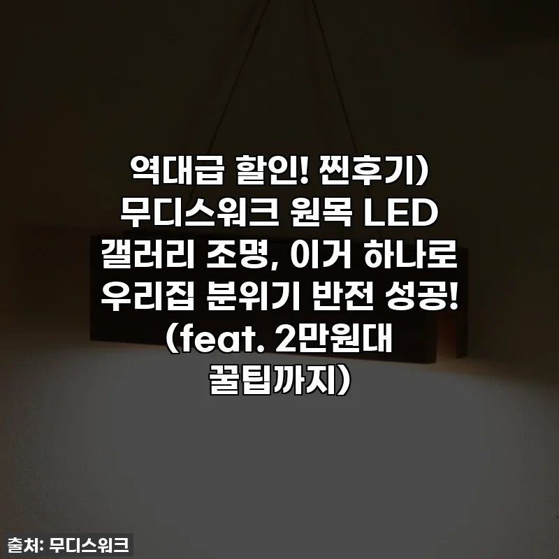 🔥역대급 할인! 찐후기) 무디스워크 원목 LED 갤러리 조명, 이거 하나로 우리집 분위기 반전 성공! (feat. 2만원대 꿀팁까지)