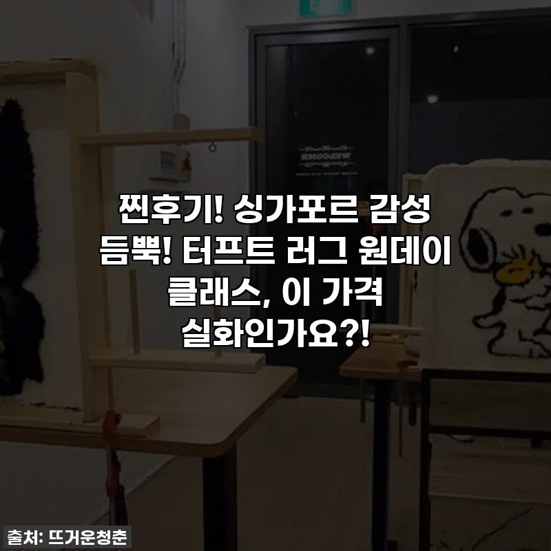 찐후기! 싱가포르 감성 듬뿍! 터프트 러그 원데이 클래스, 이 가격 실화인가요?!