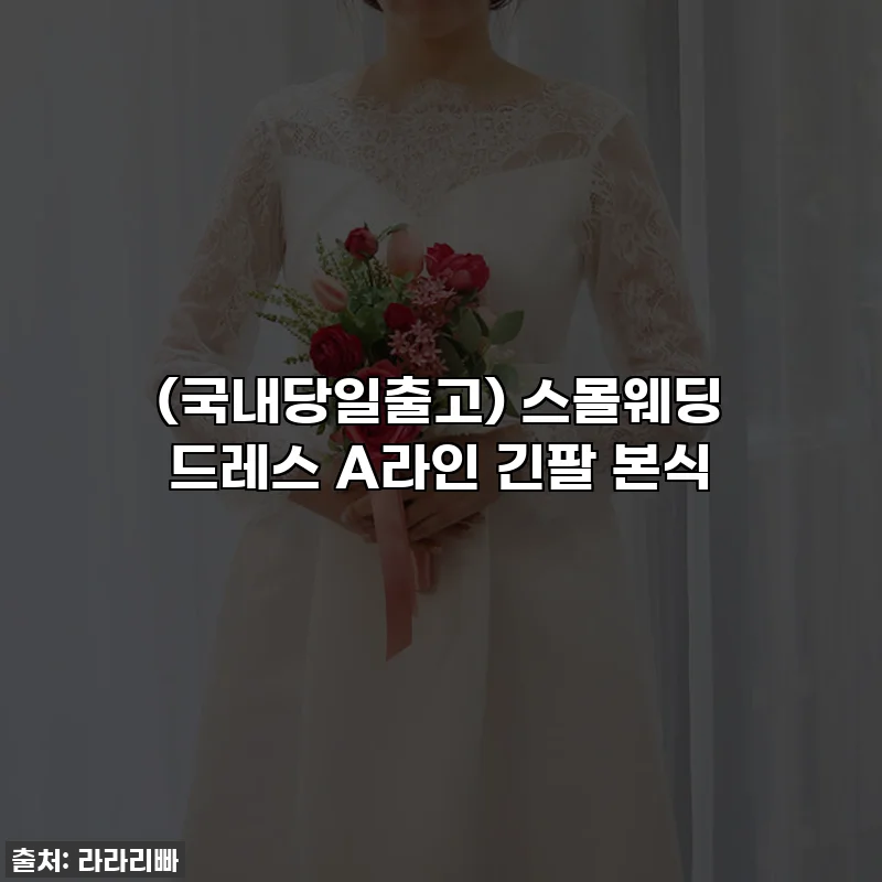 (국내당일출고) 스몰웨딩 드레스 A라인 긴팔 본식