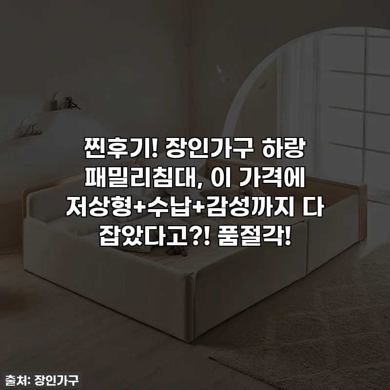 찐후기! 장인가구 하랑 패밀리침대, 이 가격에 저상형+수납+감성까지 다 잡았다고?! 품절각!