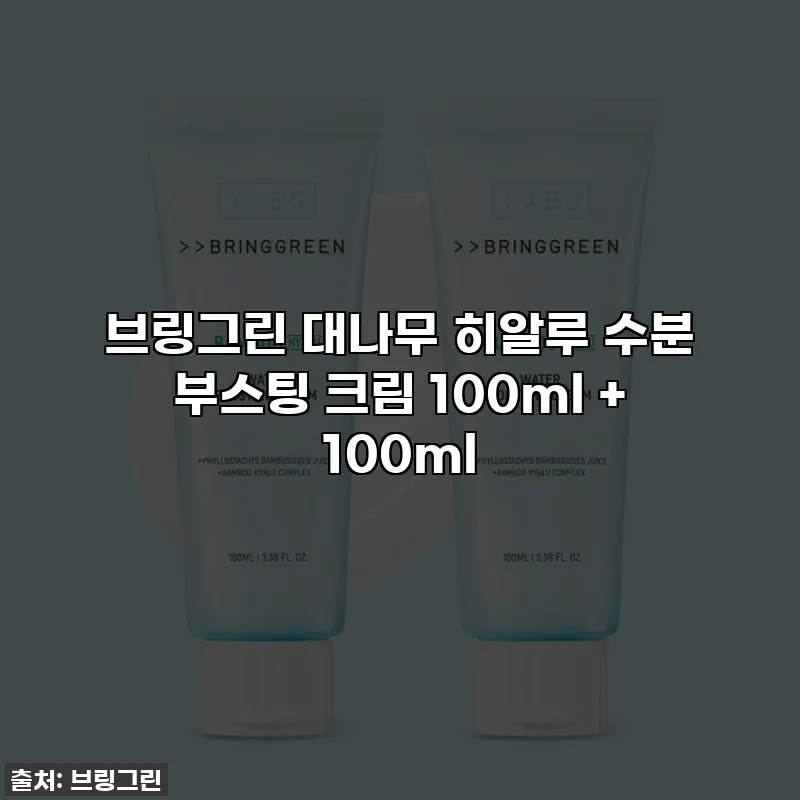 브링그린 대나무 히알루 수분 부스팅 크림 100ml + 100ml