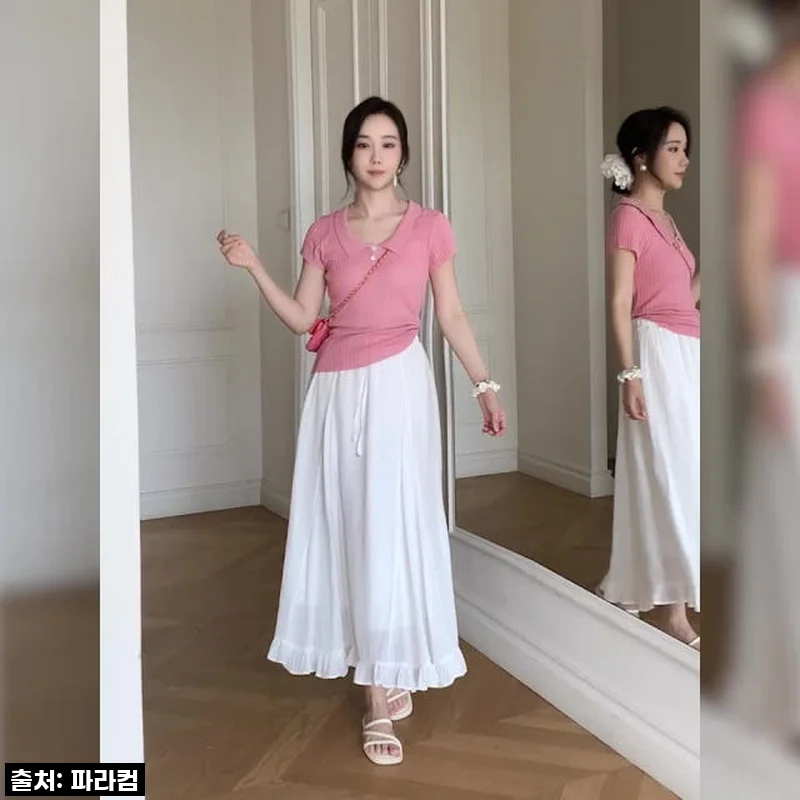 여름 코디 종결! 화이트 A라인 롱스커트 찐후기, 입어보니 인생템 등극!