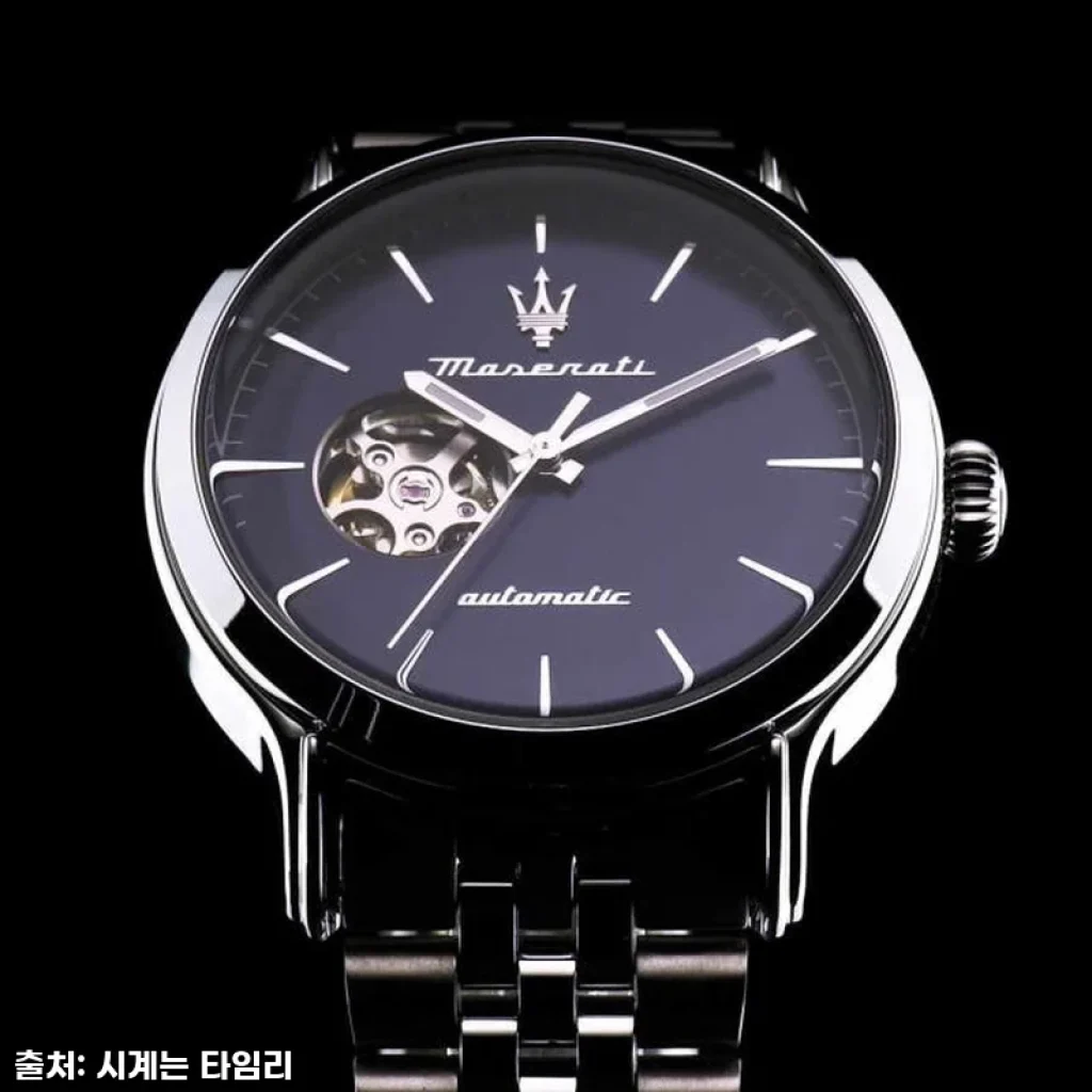 [Italian Design] 마세라티 남자 오토매틱 메탈 클래식 손목 패션 방수 야광시계 블루