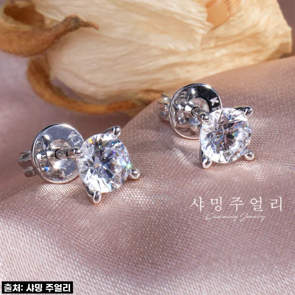 ✨반짝임에 심쿵! 3부 5부 랩 다이아 귀걸이, 결혼 기념일 선물 이걸로 종결!✨