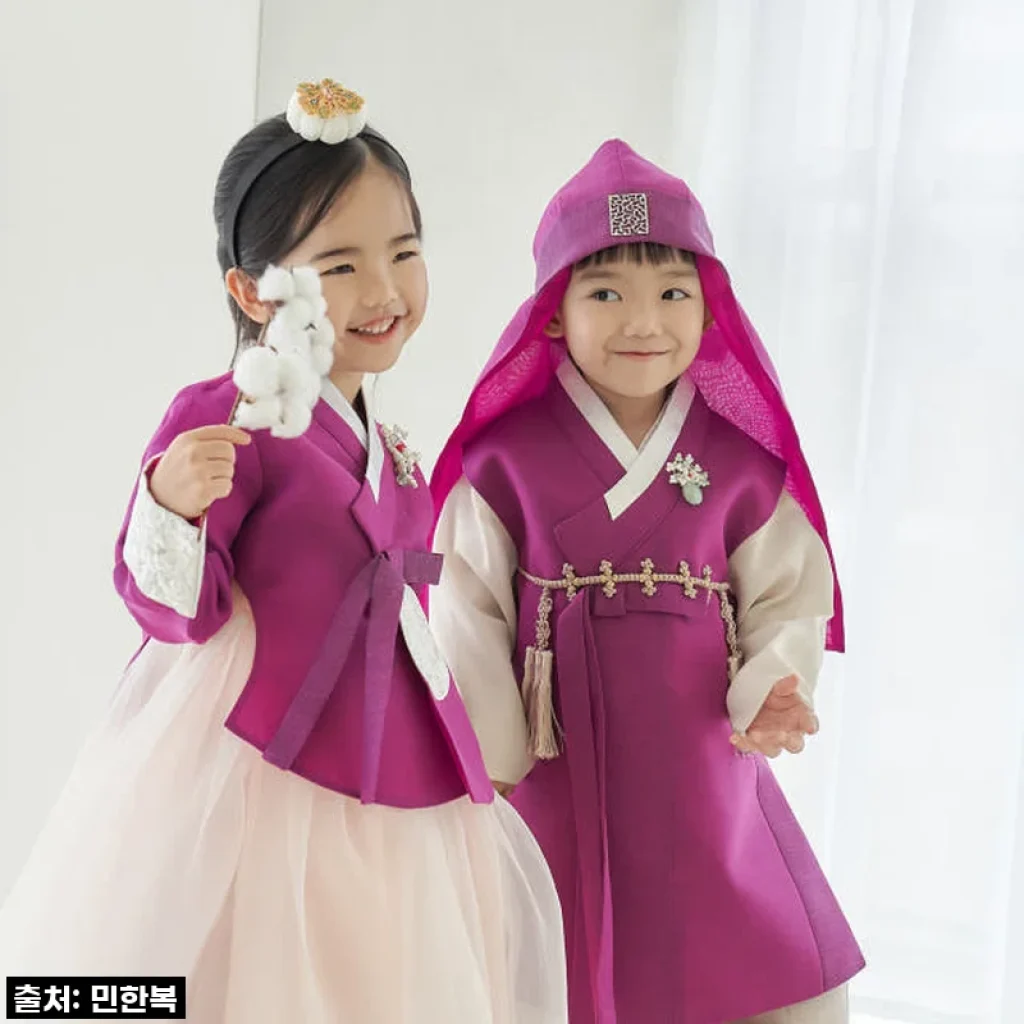 민한복 아련아씨 미르도령 프리미엄 전통 한복, 우리 아이 특별한 날을 더욱 빛나게!