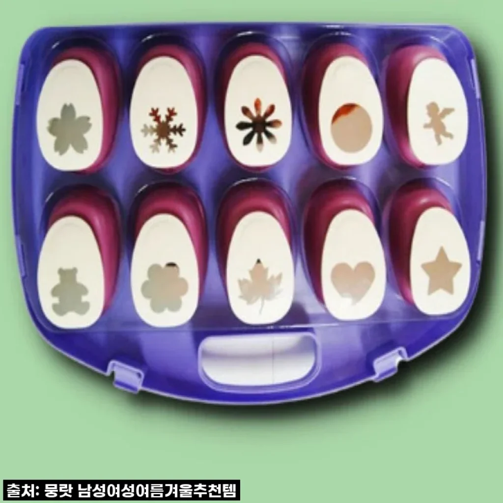 반짝이는 눈꽃과 사랑스러운 하트, '눈결정체펀치 10종'으로 나만의 작품 만들기!