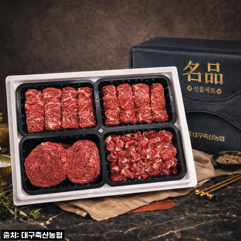 대구축산농협 1등급 투뿔한우 선물세트 1.2kg 사용후기 - 명절 선물과 가족 외식에 딱 좋은 한우세트