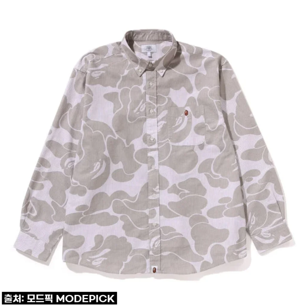 베이프 셔츠 STRIPE CAMO RELAXED FIT SHIRT 사용후기 - 세련된 카모 패턴과 편안한 착용감