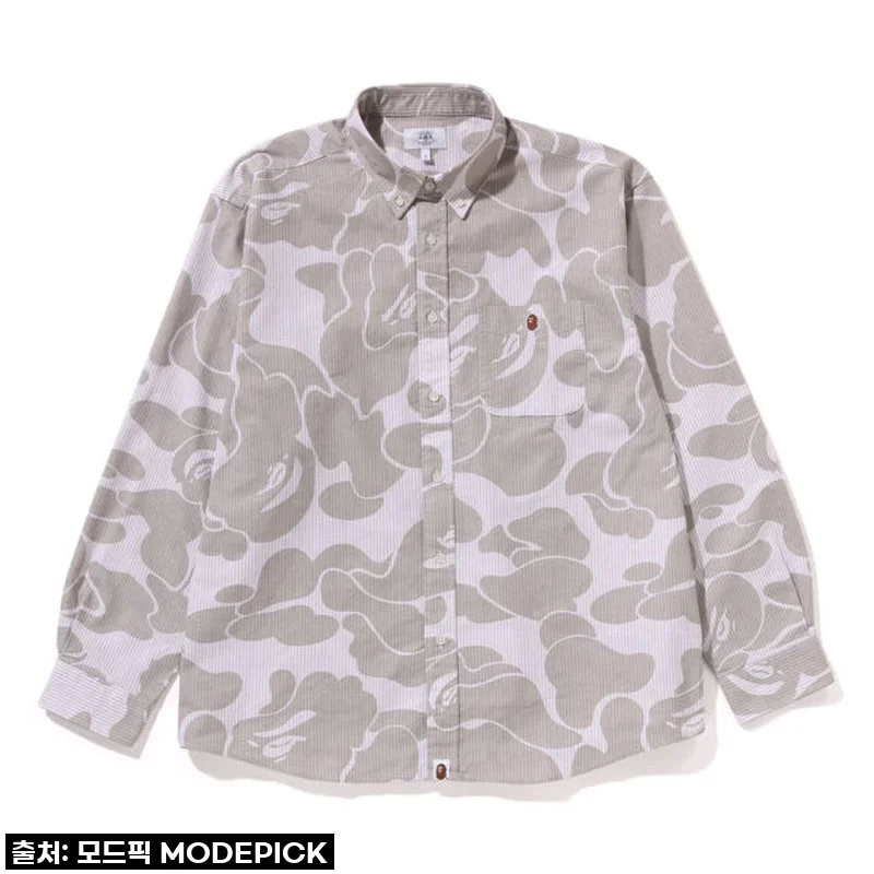 베이프 셔츠 STRIPE CAMO RELAXED FIT SHIRT 사용후기 - 세련된 카모 패턴과 편안한 착용감