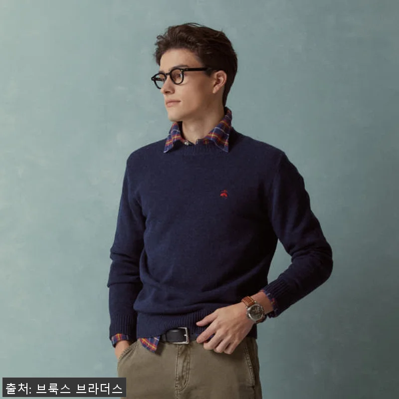 브룩스브라더스 울 솔리드 풀오버(네이 관련 이미지 1