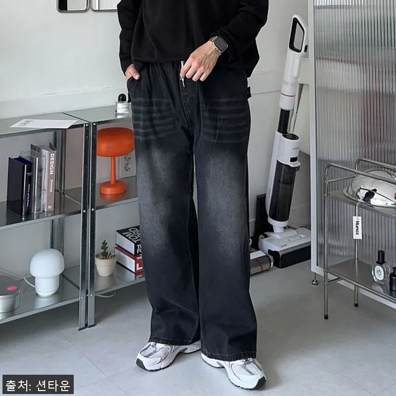 남자 청바지 고무줄 밴딩 데님 벌룬 관련 이미지 2