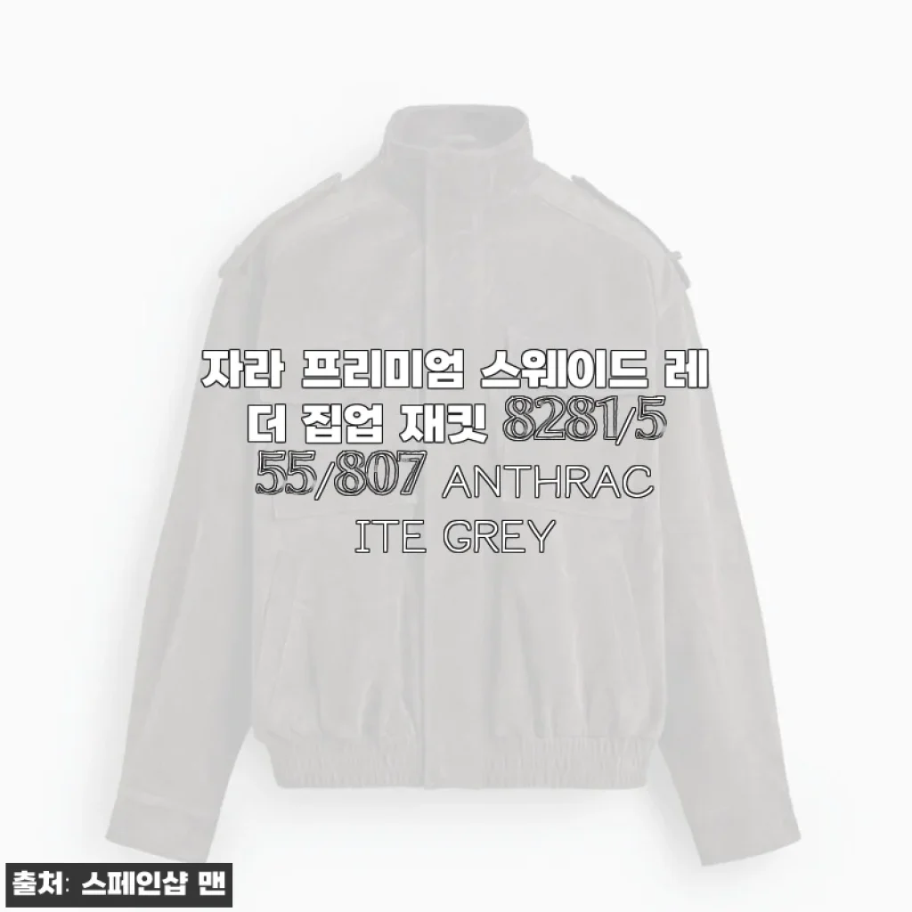 자라 프리미엄 스웨이드 레더 집업 재킷 8281/555/807 ANTHRACITE GREY 사용후기
