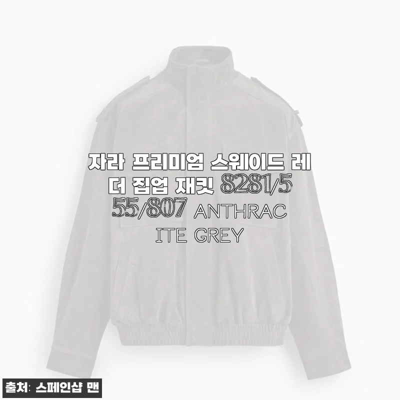 자라 프리미엄 스웨이드 레더 집업 재킷 8281/555/807 ANTHRACITE GREY 사용후기