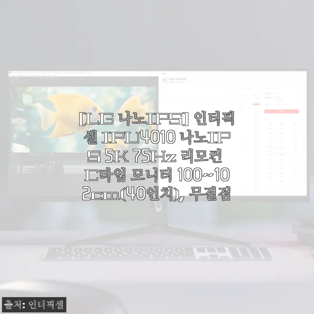인터픽셀 IPU4010 나노IPS 5K 40인치 모니터 사용후기