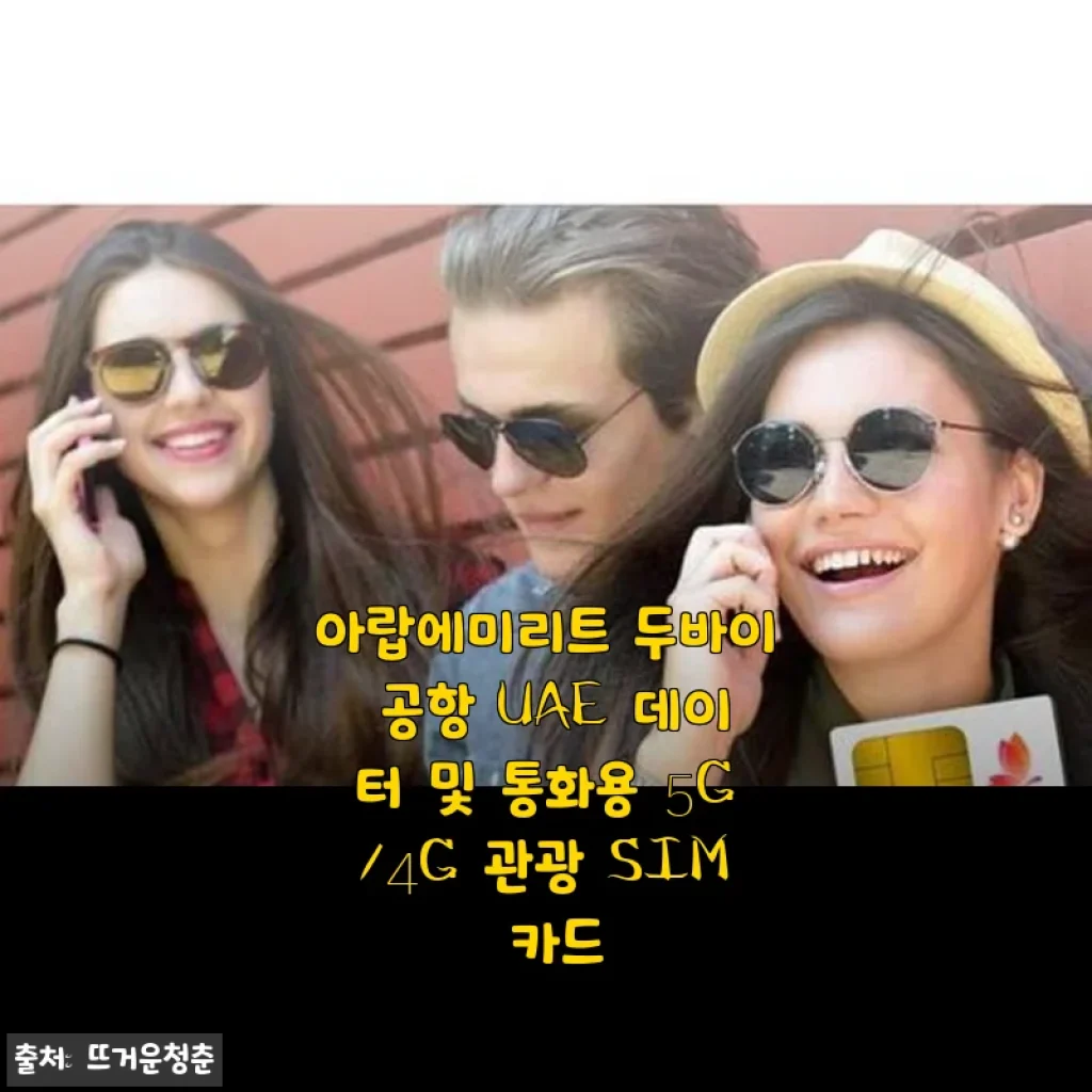 두바이 공항 UAE 5G/4G 관광 SIM 카드 사용 후기