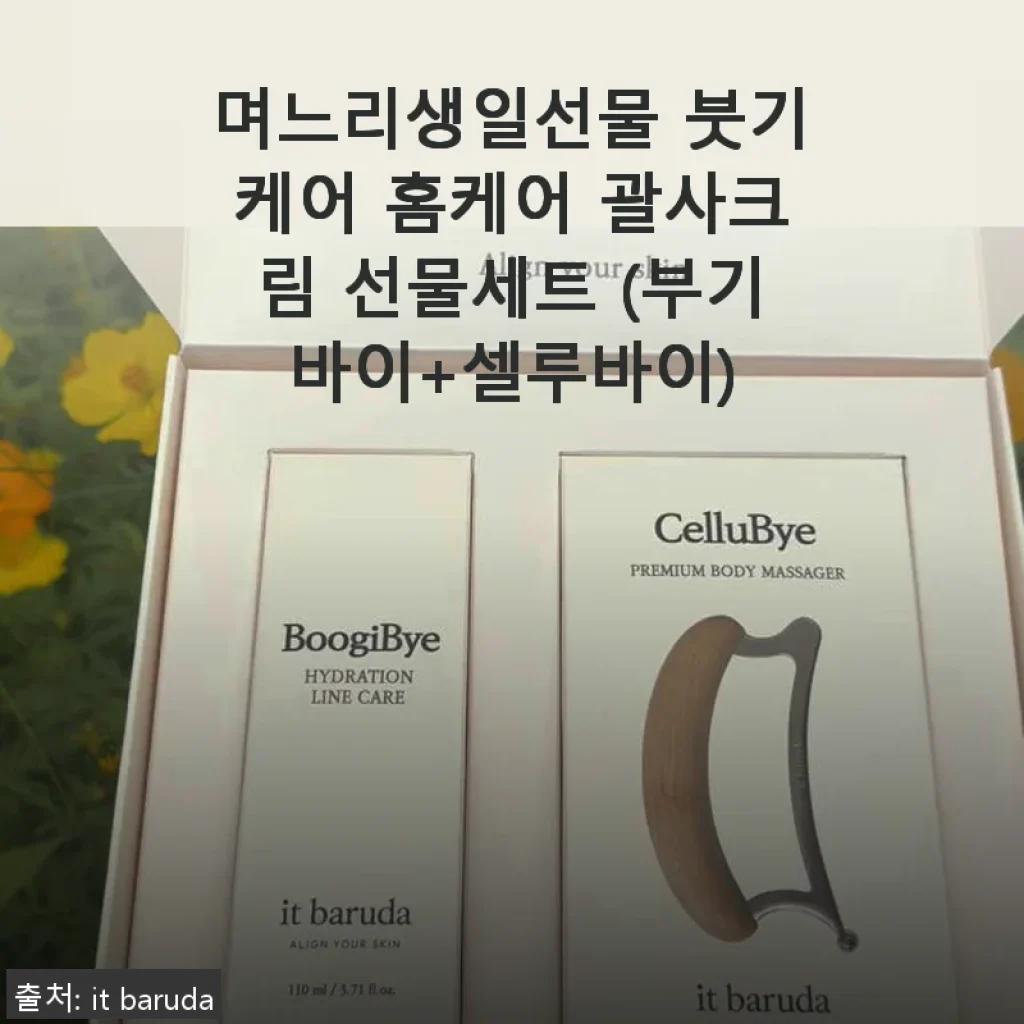 며느리생일선물 붓기케어 괄사크림 선물세트 사용후기 - 부기바이+셀루바이 직접 써보니