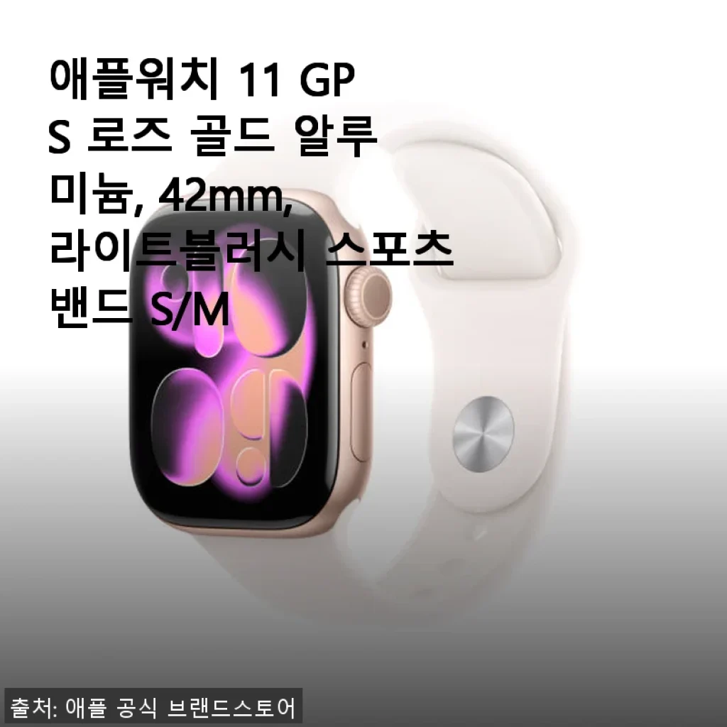 애플워치 11 GPS 로즈 골드 알루미늄 42mm 사용후기: 세련된 디자인과 탁월한 기능의 만남
