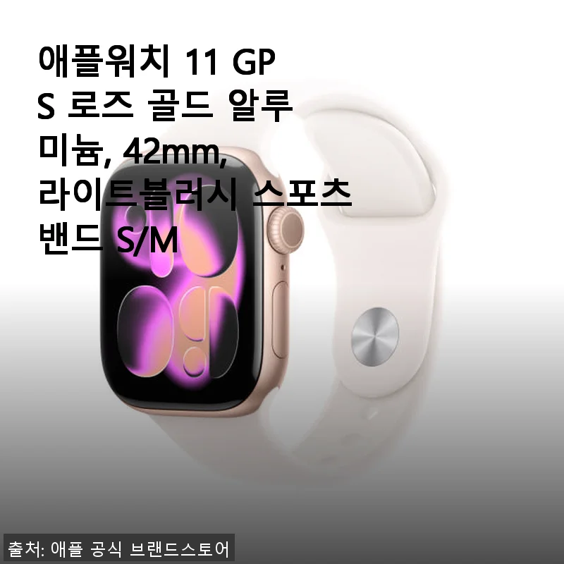 애플워치 11 GPS 로즈 골드 알루미늄 42mm 사용후기: 세련된 디자인과 탁월한 기능의 만남