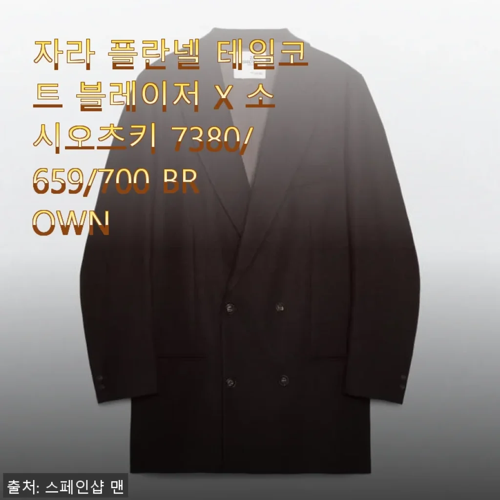 자라 플란넬 테일코트 블레이저 X 소시오츠키 브라운, 직접 입어본 후기