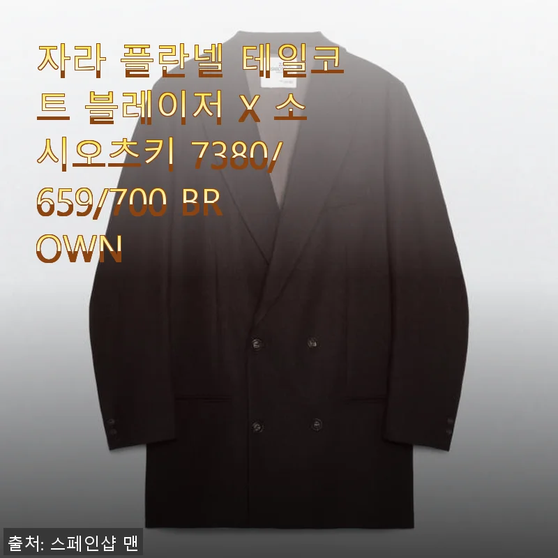 자라 플란넬 테일코트 블레이저 X 소시오츠키 브라운, 직접 입어본 후기