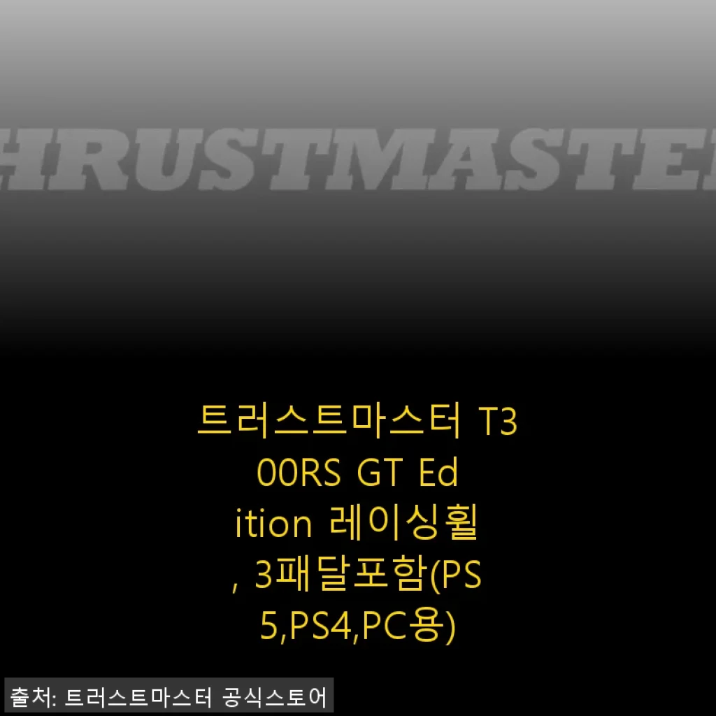 트러스트마스터 T300RS GT Edition 레이싱휠 사용후기와 상세 소개