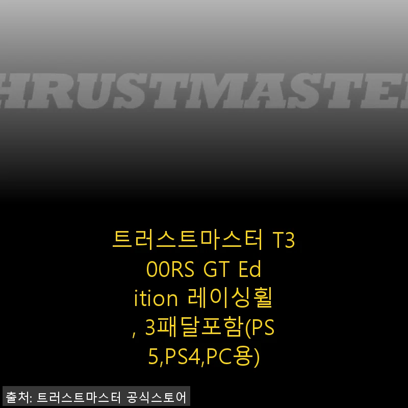 트러스트마스터 T300RS GT Edition 레이싱휠 사용후기와 상세 소개