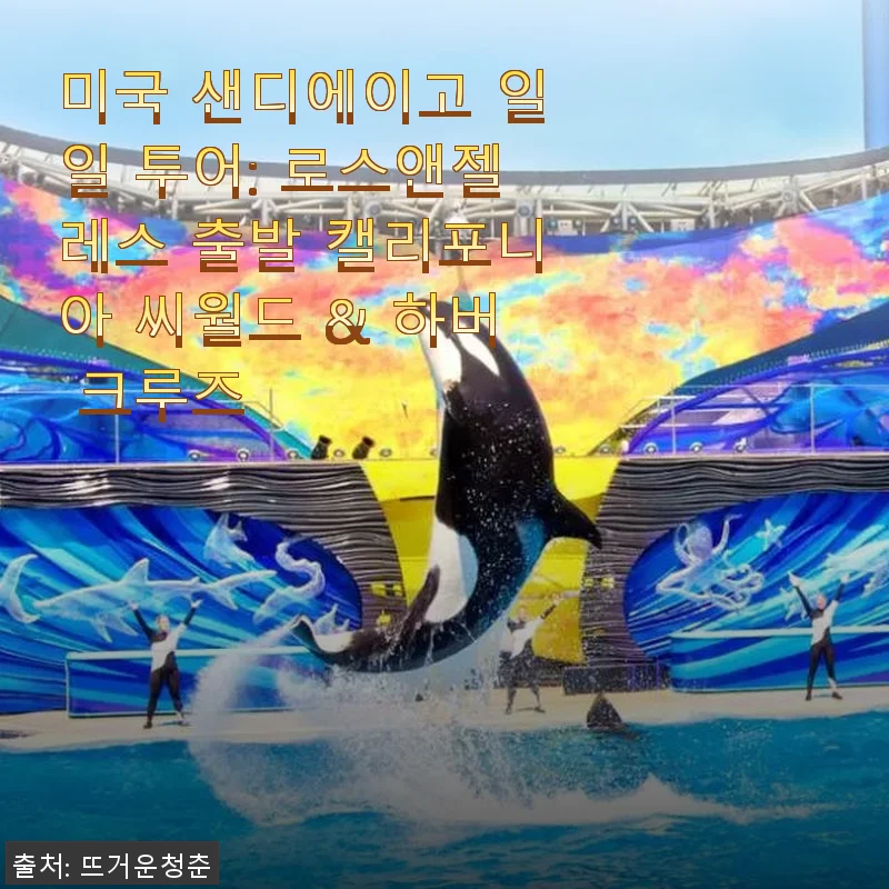 미국 샌디에이고 일일 투어: 캘리포니아 씨월드 & 하버 크루즈 체험기