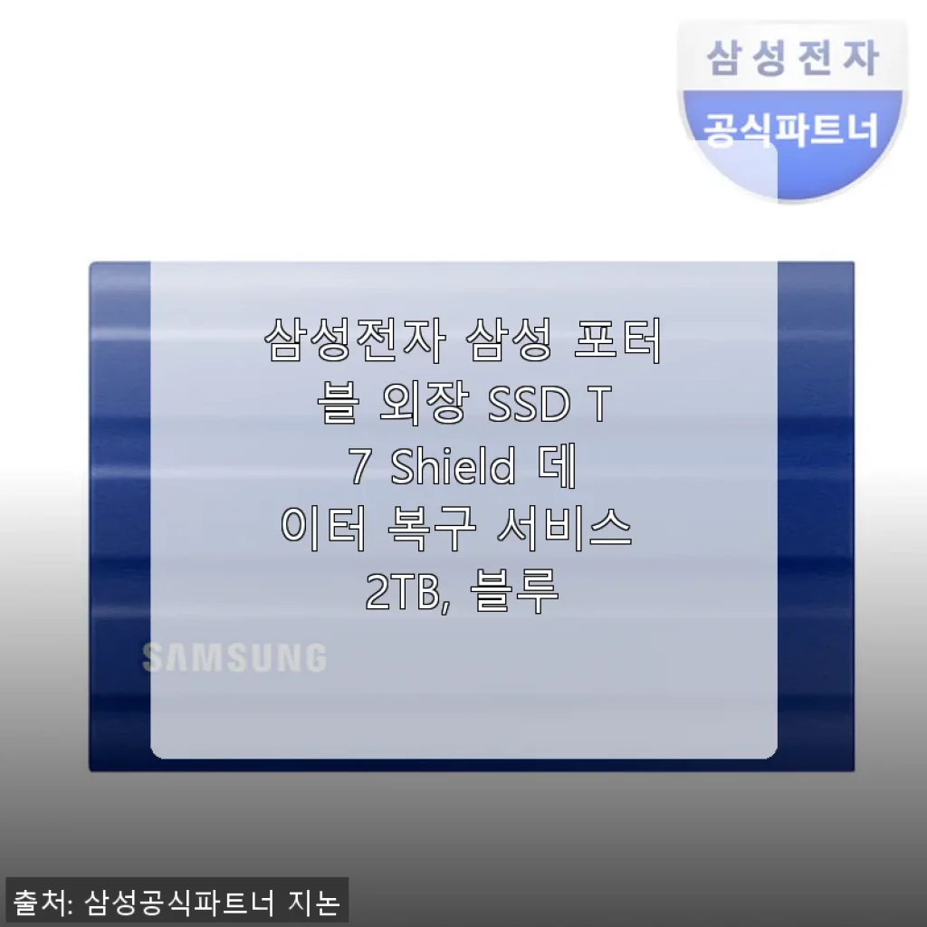 삼성 포터블 외장 SSD T7 Shield 2TB 블루, 직접 써보니 만족스러운 성능과 디자인
