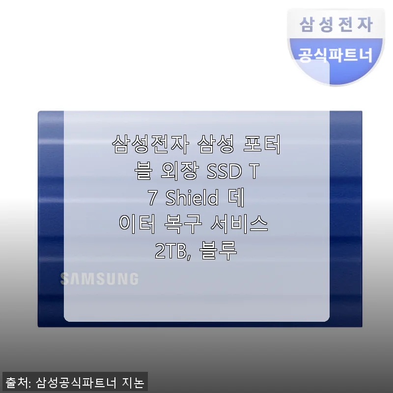 삼성 포터블 외장 SSD T7 Shield 2TB 블루, 직접 써보니 만족스러운 성능과 디자인