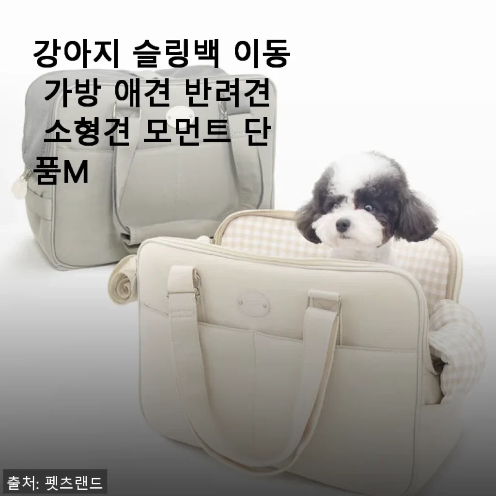 강아지 슬링백 이동 가방 애견 반려견 소형견 모먼트 단품M 사용후기