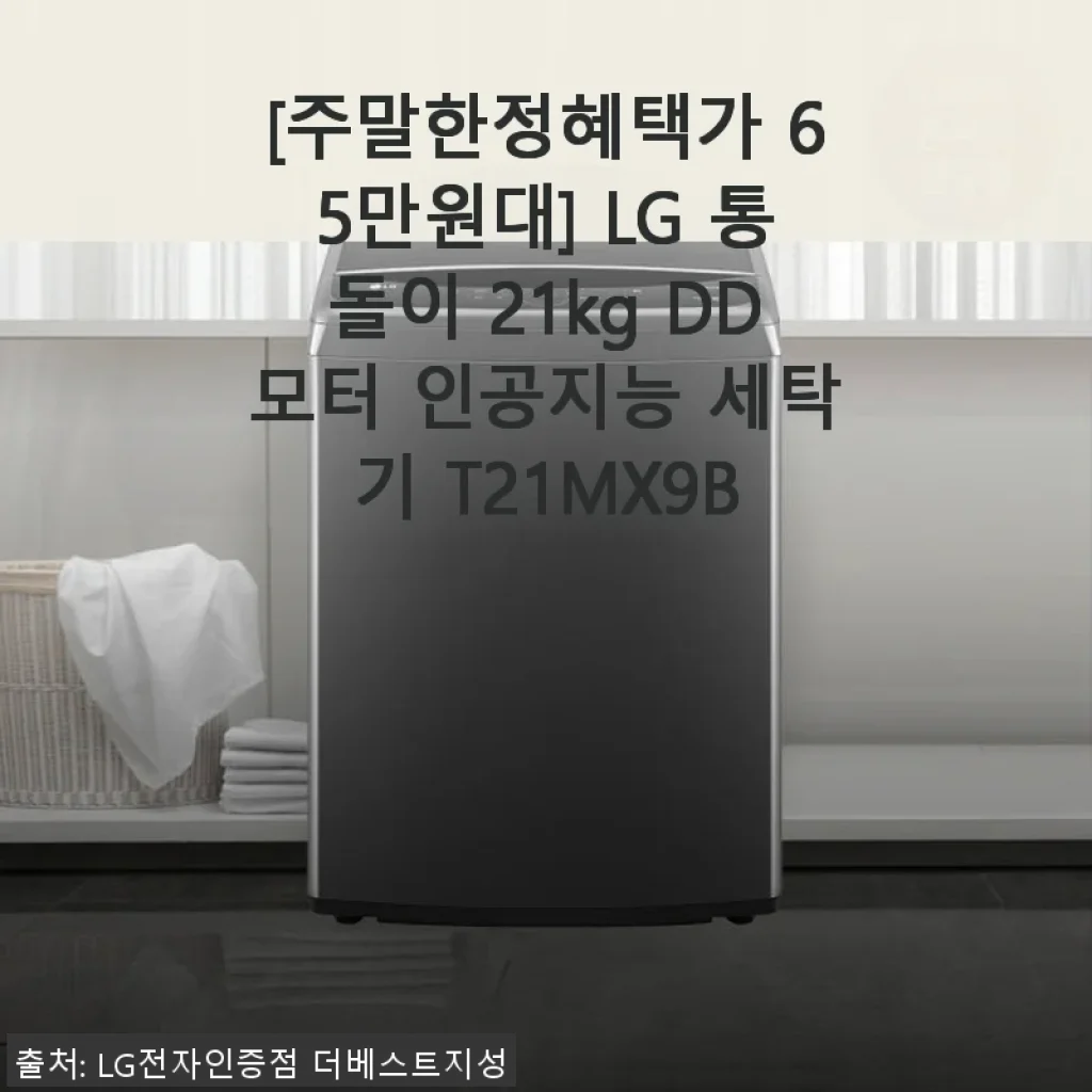 LG 통돌이 21kg DD모터 인공지능 세탁기 T21MX9B 사용후기